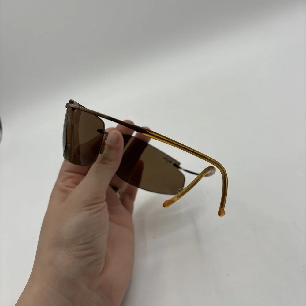 Maui Jim Big Beach MJ 518-21 Titanium Flex Polarized Lenses VTG